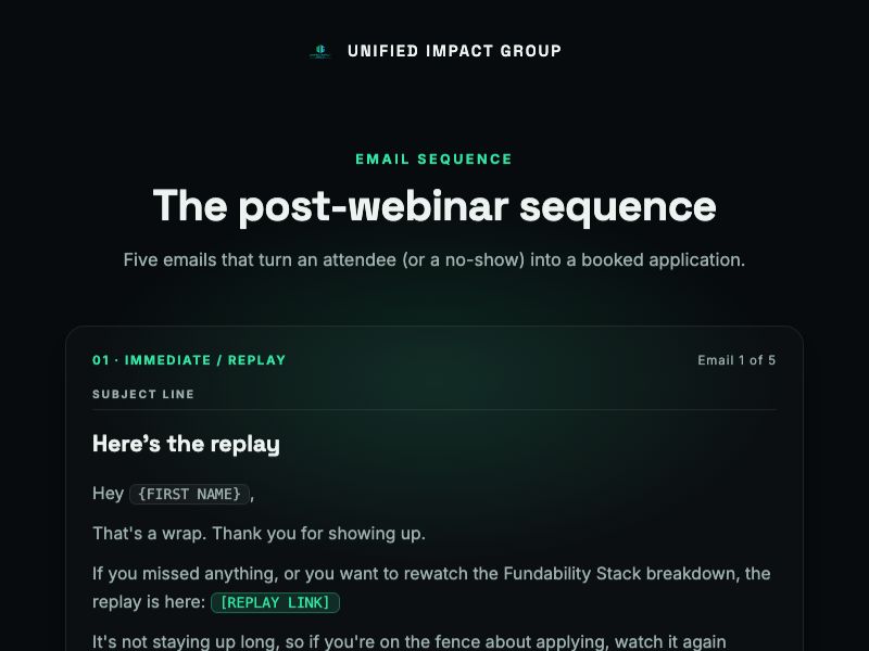 Post-webinar preview