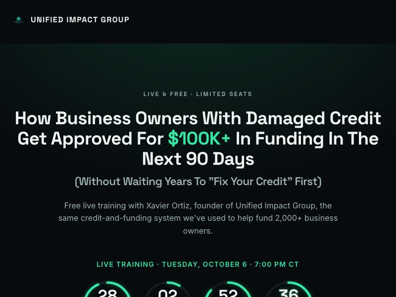 Registration page preview