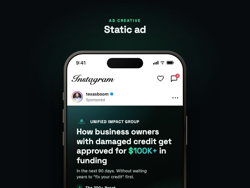 Static ad preview